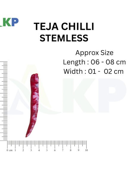 teja stemless chilli size , single teja S17 chili size , pepper , by akp group